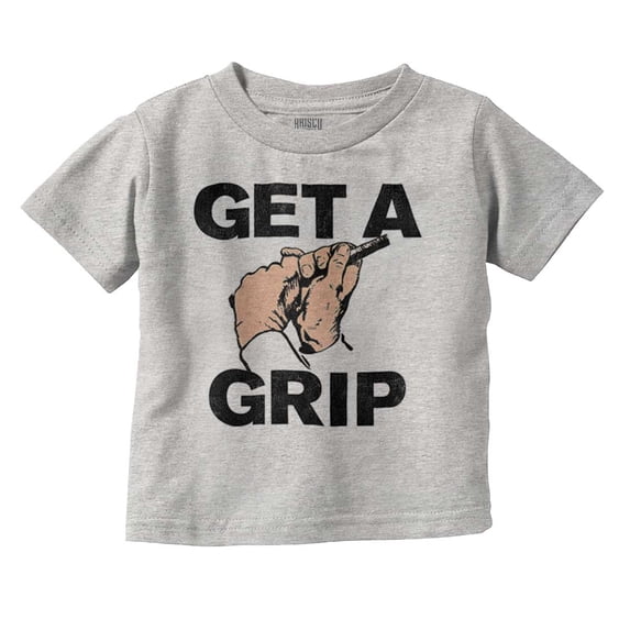 Get a Grip Golfing Golfer Joke Funny Toddler Boy Girl T Shirt Infant Toddler Brisco Brands 6M