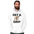 thumbnail image 1 of Get a Grip Golfing Golfer Joke Funny Unisex Plus Fleece Graphic Hoodie Brisco Brands 2X, 1 of 5