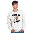thumbnail image 1 of Get a Grip Golfing Golfer Joke Funny Unisex Plus Fleece Graphic Sweatshirt Brisco Brands 3X, 1 of 5
