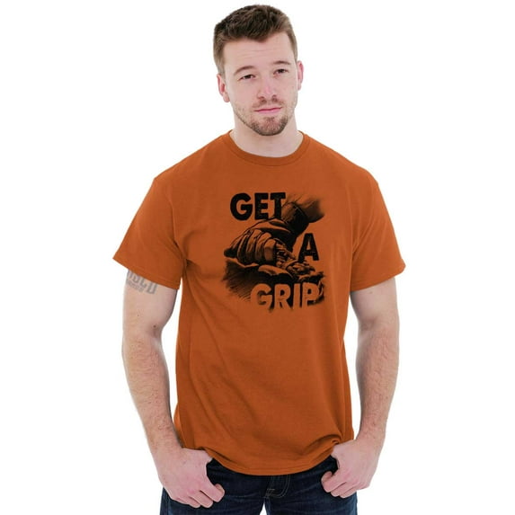 Get a Grip Rodeo American Cowboy Western Men's Graphic T Shirt Tees Brisco Brands S