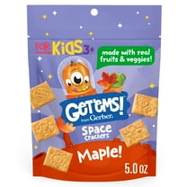 Get'ems from Gerber Maple Space Crackers, Kids Snack Made with Real Veggies & Fruits, Iron & Vitamin E 5 oz