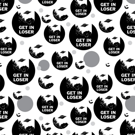 Get in Loser UFO Alien Abduction Funny Humor Premium Gift Wrap Wrapping Paper Roll