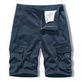 thumbnail image 1 of Get it HOOMEUMY Men's Summer Cargo Shorts Regular Fit Multi-Pockets Straight Work Beach Shorts Blue 6, 1 of 3
