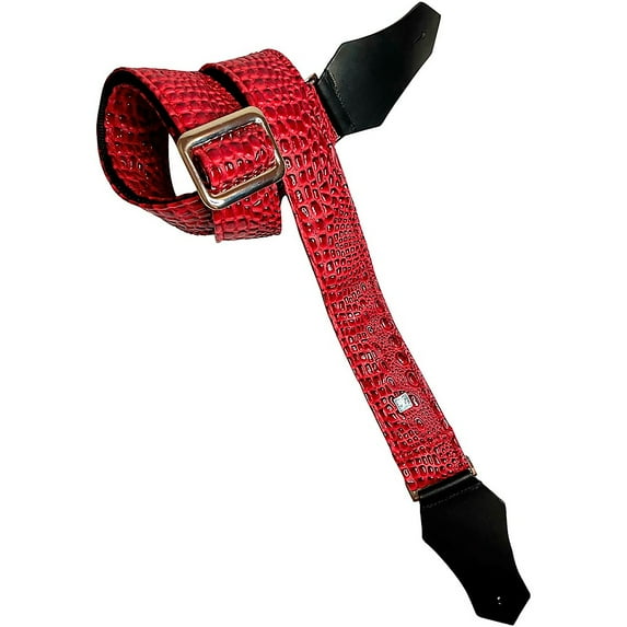 Get'm Get'm Aussie Gator Guitar Strap Dragon Red 2 in.