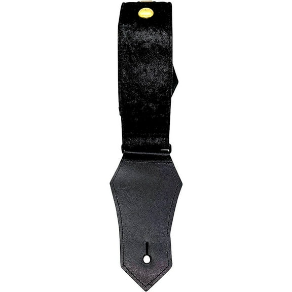 Get'm Get'm Rolling Stone Guitar Strap Black Crushed Velvet 2 in.
