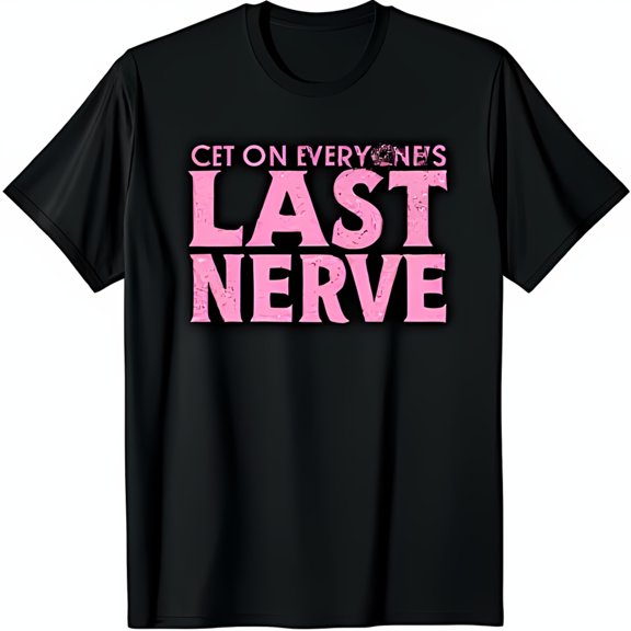 Get on Everyone Last Nerve Black T-Shirt Vintage Graphic Tee