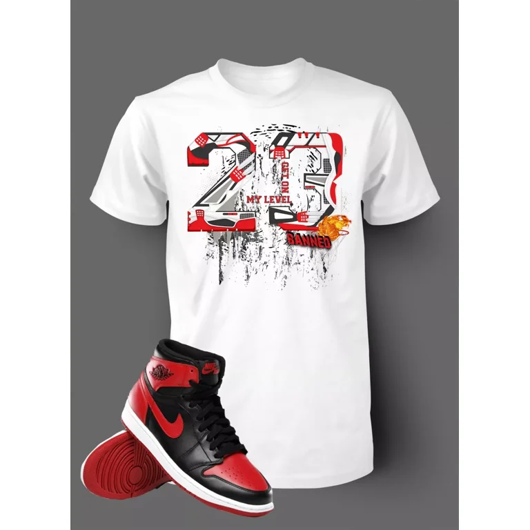 Get on My Level Graphic 23 Tee Shirt To Match Air Jordan 1 Bred Big Tall Sm Walmart