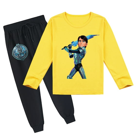 Get the Trollhunters Children's Comfy Outfit: Long Sleeve T-shirt and Pants, Breathable, Spring Autumn
