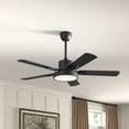 thumbnail image 1 of GetLedel 52-in Modern 5-Blade Black LED Ceiling Fan with Light Kit and Remote Control, 1 of 5