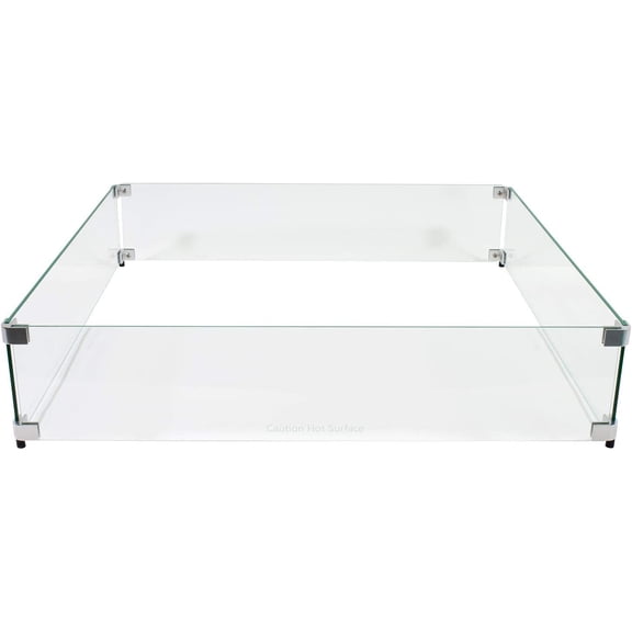 GetRich Celestial 29.5" x 29.5" x 6" Wind Guard, fits Celestial 24 Square Fire Pit Burner Pans