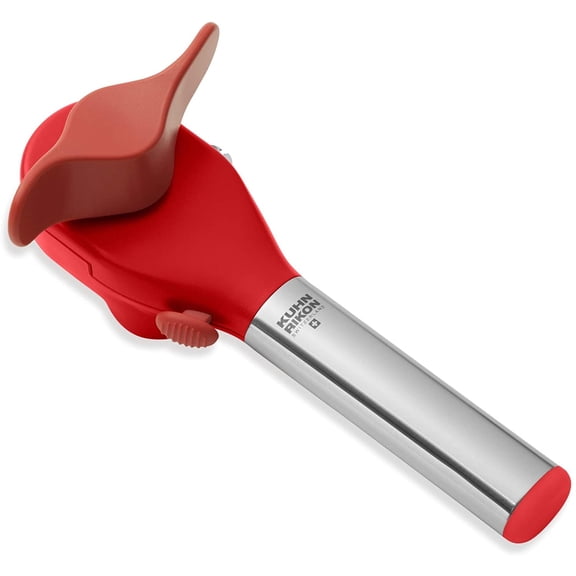 GetRich Deluxe Auto Safety LidLifter/Can Opener, Red and Silver