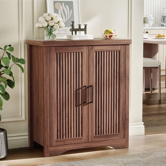 GetRich Fluted Buffet Cabinet with Storage Accent Sideboard,Modern ...