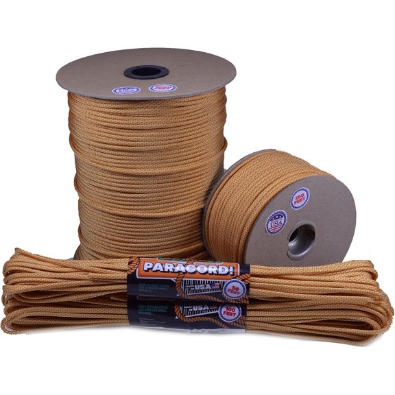 GetRich Paracord - 1', 10', 25', 50', 100' Hanks & 250', 1000' Spools of Parachute 550 Cord Type III 7 Strand Paracord Well Over 300 Colors - Honeycomb - 100 Feet
