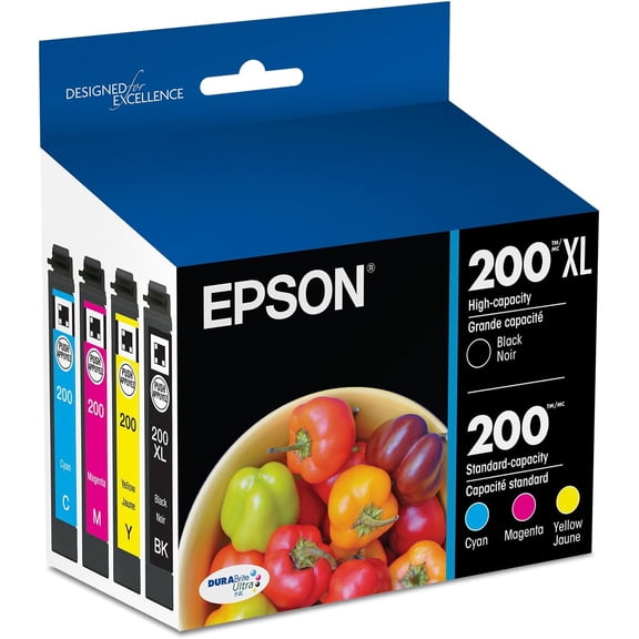 GetRich T200XL-BCS DURA Ultra High Capacity Genuine Ink Cartridge Black and Color Combo Pack