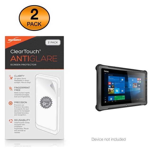 Getac F110 (4th Gen) Screen Protector, BoxWave [ClearTouch Anti-Glare (2-Pack)] Anti-Fingerprint Matte Film Skin for Getac F110 | F110 (4th Gen)