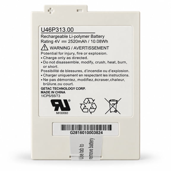 Getac U46P313.00 Rechargeable Li-Polymer Battery 4V 2520mAh 10.08Wh