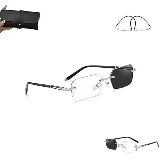 Geteyecare Pro Glasses, Geteyecare Clarity Blue Glasses, Automatic Zoom Eyeglasses for Men/Women,Self Adjusting Glasses Auto Focus