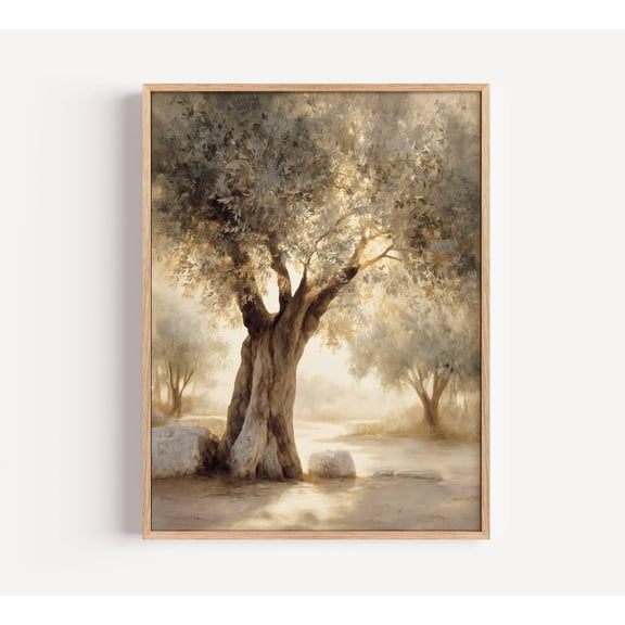 Gethsemane Olive Tree Print, Unframed Paper Poster 8x10in