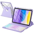 thumbnail image 1 of Getino Compatible with Apple iPad A16 11th 10th Generation Case with Keyboard 360° Rotatable 7 Colors Backlit Detachable Keyboard Case Cover for iPad 10th Gen 10.9 inch & iPad 11th Gen 11 inch, 1 of 9