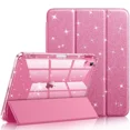 thumbnail image 1 of Getino Glitter Case for iPad A16 Case, Compatible with iPad 11th Generation Case 11 Inch 2025, iPad 10th Generation Case 10.9 Inch 2022 with Pencil Holder for Women Girls, Pink, 1 of 9