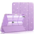 thumbnail image 1 of Getino Compatible with Apple iPad (A16) 11th Generation Case 11 inch 2025, for iPad 10th Generation Case 10.9 Inch 2022, Glitter Clear Back Protective Cover with Pencil Holder, Auto Wake/Sleep, 1 of 9