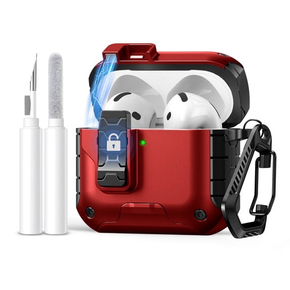Getino Compatible with Apple AirPods 4 & AirPods Pro 3 Case Cover with Phone Stand, Magnetic Lock & Cleaning Kit