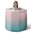 thumbnail image 1 of Gets 27" Portable Foldable Bathtub, Thermostatic Hot Ice Bathtub, PVC Outdoor Soaking Tub for Adults., 1 of 7