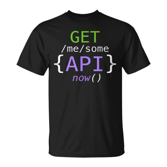 Gets Me Some Api Now Funny Coder Coding Programming Men Women Tshirt Graphic Print Unisex