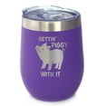 thumbnail image 1 of Bevvee Insulated Wine Tumbler 12 oz Gettin Piggy Gifts for Wine Lovers Tumblers, 1 of 4