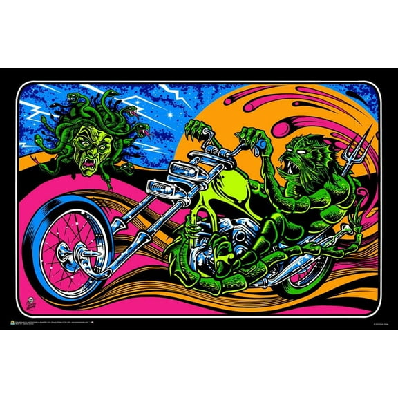 Gettin Stoned  by Dirty Donny Non-Flocked Blacklight Poster - 36" x 24"