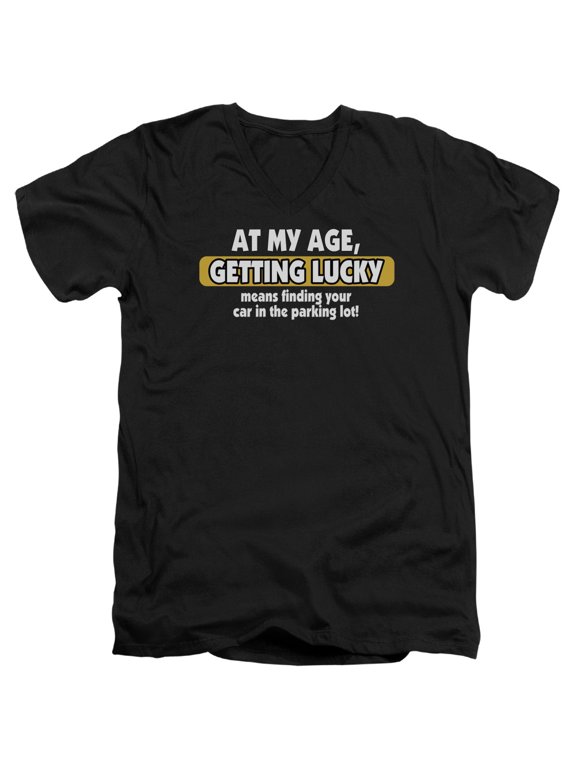 - Getting Lucky - Slim Fit V Neck Shirt - Small