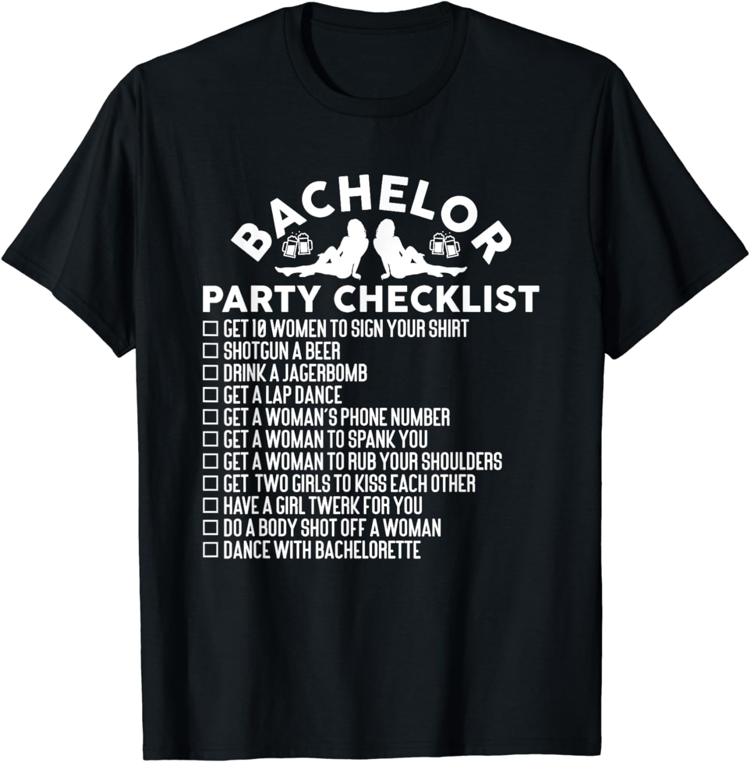 Bachelor Party Checklist T-Shirt Bachelor Party Shirt Funny Bachelor Party Checklist T-Shirt Bachelor Party Shirt Funny