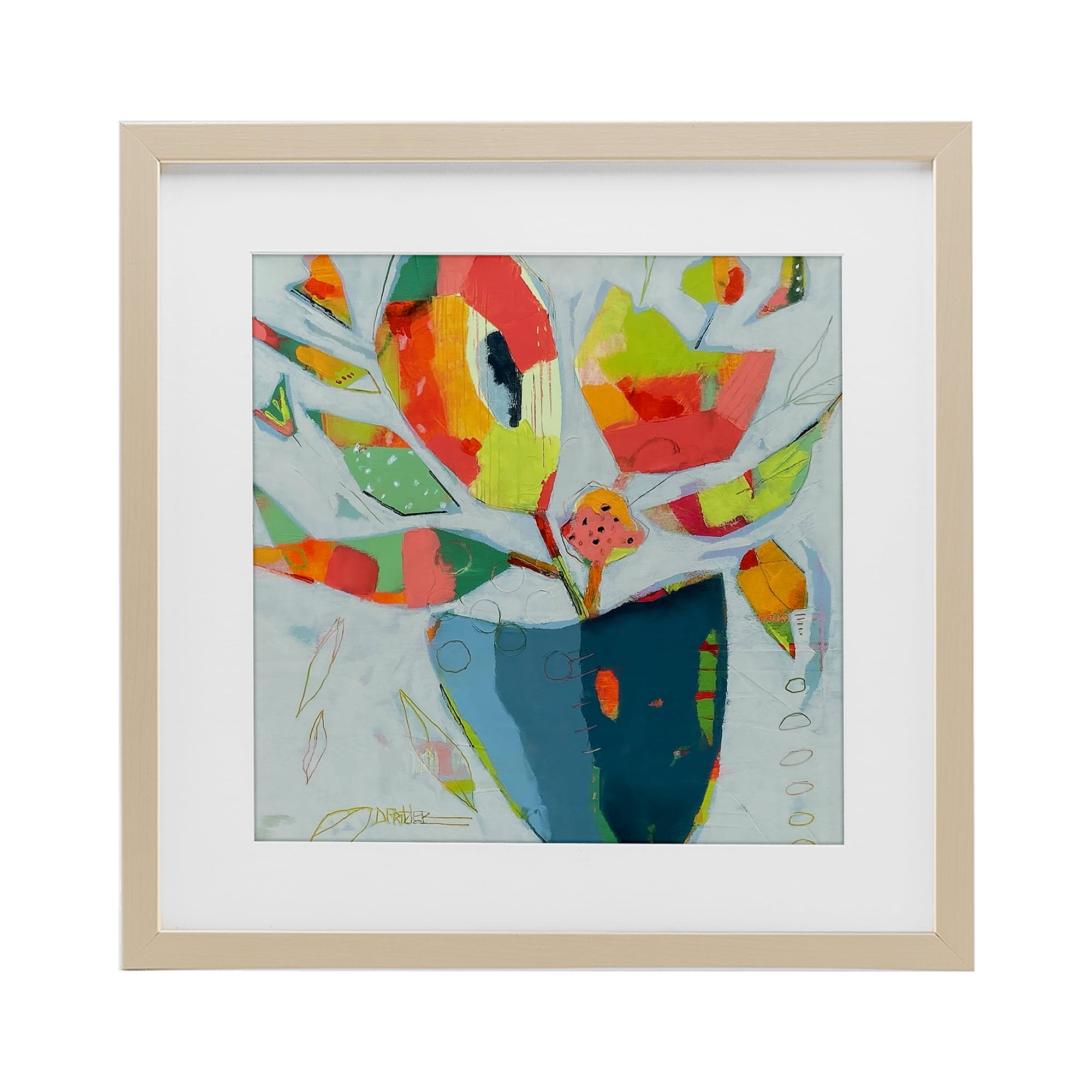 Getting My Groove On Birch Framed Print Under Glass, design by Dianna Fritzler