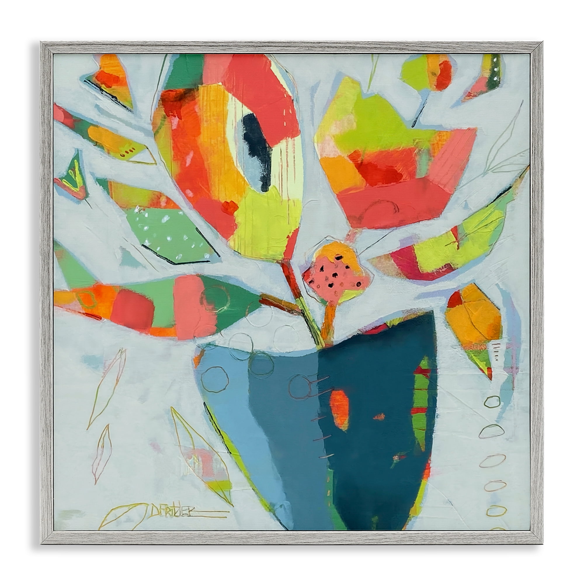 Getting My Groove On Gray Framed Giclee Art, design by Dianna Fritzler