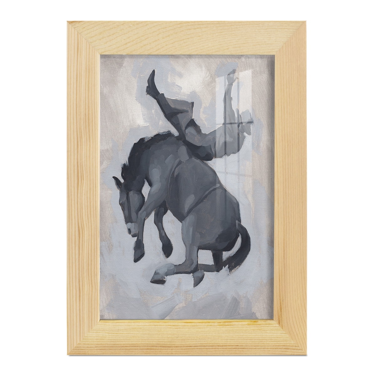 Getting Pitched II - Framed Print w/glass - Natural Wood