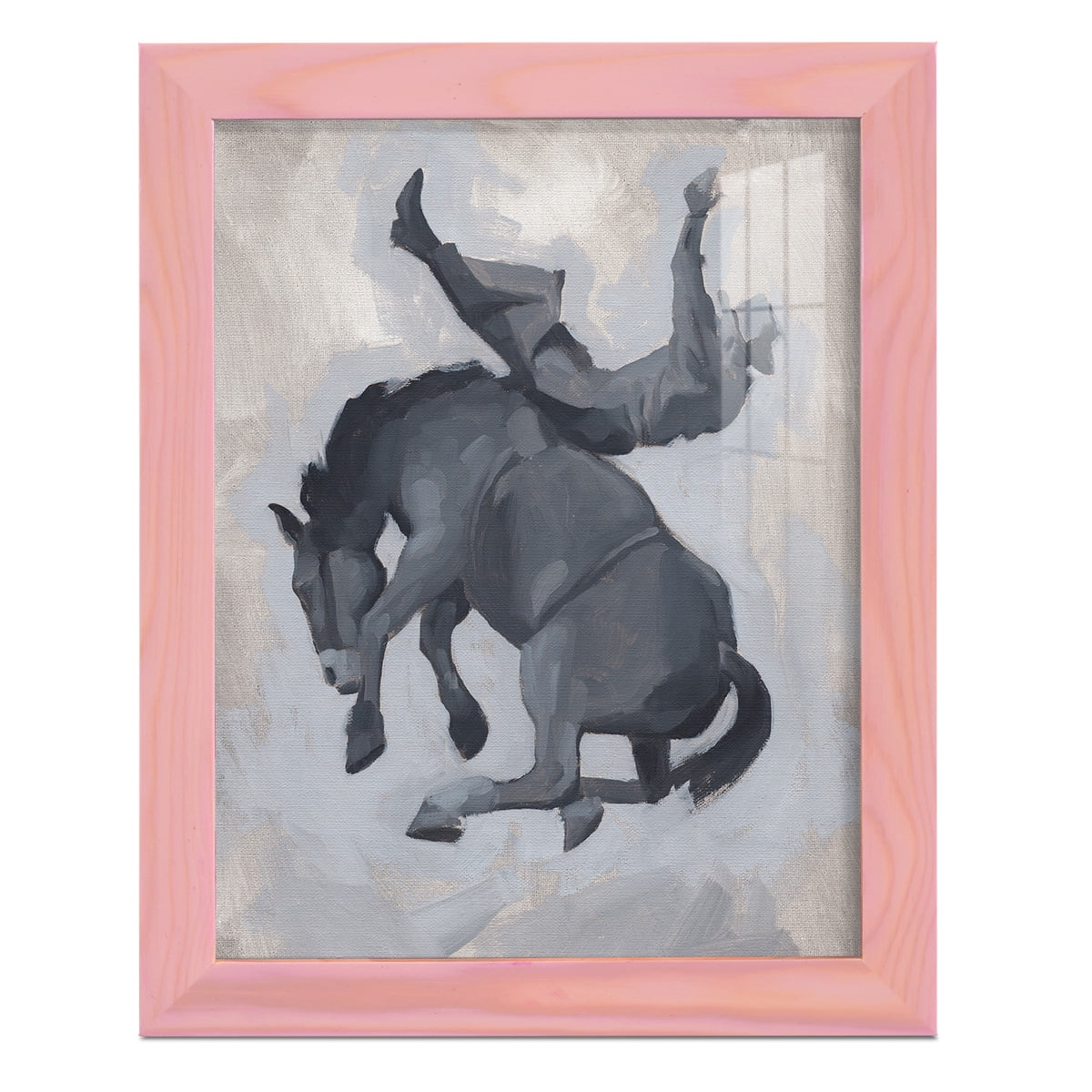 Getting Pitched II - Framed Print w/glass - Sunset Pink