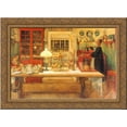 thumbnail image 1 of Getting Ready for a Game 24x18 Gold Ornate Wood Framed Canvas Art by Carl Larsson, 1 of 2
