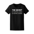 thumbnail image 1 of Getting Started Quote. T-Shirt Men -Image by Shutterstock, Male 3X-Large, 1 of 4
