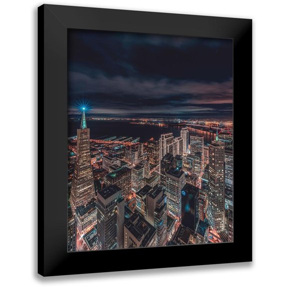 Getty, Bruce 12x14 Black Modern Framed Museum Art Print Titled - San Francisco Look Down 5