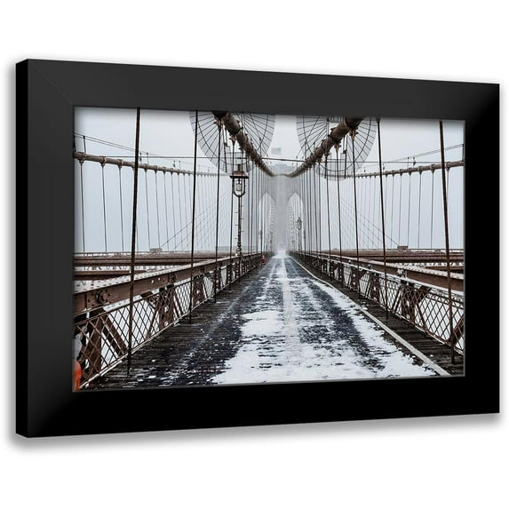 Getty, Bruce 14x11 Black Modern Framed Museum Art Print Titled - The Brooklyn Bridge
