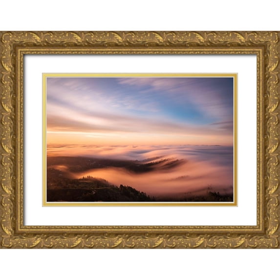 Getty, Bruce 14x11 Gold Ornate Wood Framed with Double Matting Museum Art Print Titled - Golden Morning