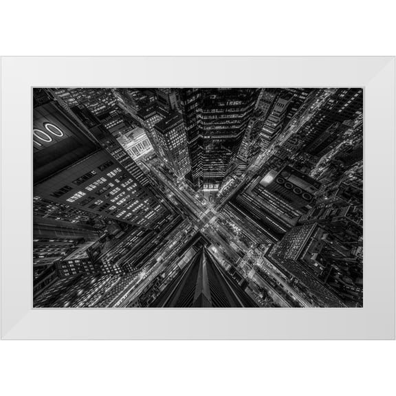 Getty, Bruce 14x11 White Modern Wood Framed Museum Art Print Titled - Park Avenue New York