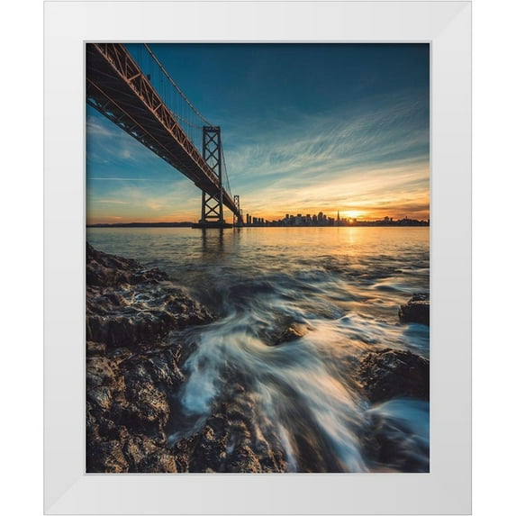 Getty, Bruce 15x18 White Modern Wood Framed Museum Art Print Titled - Down by the Water 2