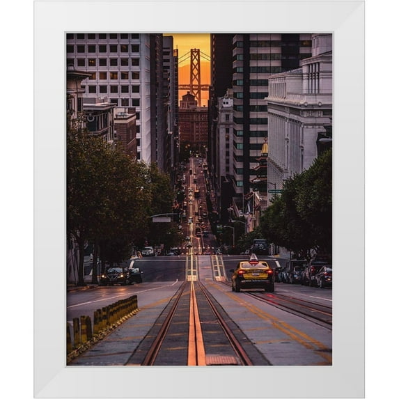 Getty, Bruce 20x24 White Modern Wood Framed Museum Art Print Titled - The Cab