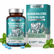 Getue Remineralizing Chewing Gum 120 Pieces, Nano Hydroxyapatite and Xylitol Mints for Enamel Strength and Teeth Sensitivity Relief, Peppermint