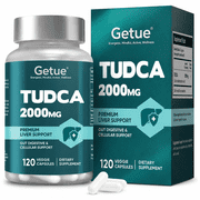 Getue TUDCA Liver Support Supplement 120 Capsules, Premium Bile Salts for Healthy Bile Flow, Cellular Protection and Daily Liver Care