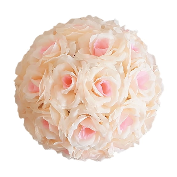 Getwin Artificial Flower Ball,13Cm Fake Flower Ball,Rose Flower Realistic Rose Plastic Rose Artificial Flowers