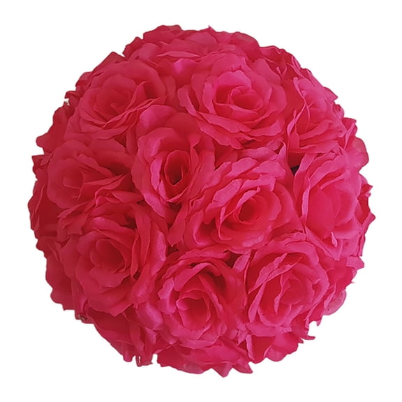 Getwin Artificial Flower Ball,13Cm Fake Flower Ball,Rose Flower Realistic Rose Plastic Rose Artificial Flowers