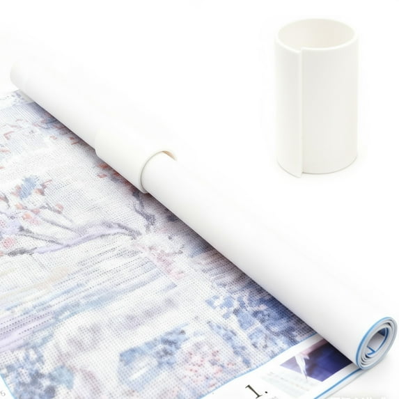 Getwin Canvas Roller,White Diamond Tool,Painting Canvas Holder Painting Accessories Art Roller Fixed Scroll Anti Roll Bracket Scroll Ring Storage Tool 3D Painting Art Accessories