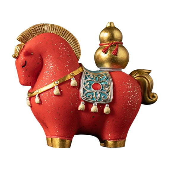 Getwin Desktop Dress Up,Little Horse Ornament,May Luck & Abundance Soon" Symbolic Figurine Resin Craft with Exquisite Detailing Suitable for Living Room